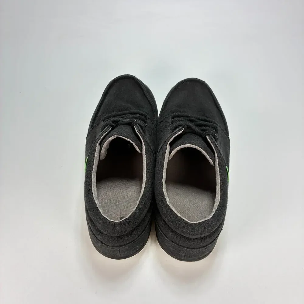 Sanuk TKO Black Canvas Casual Low Top Moc Toe Comfort Shoes 1089815 Mens Size 11